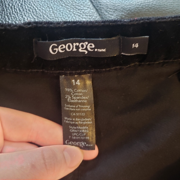 George Girls Black Button Down Skirt - Picture 5 of 9